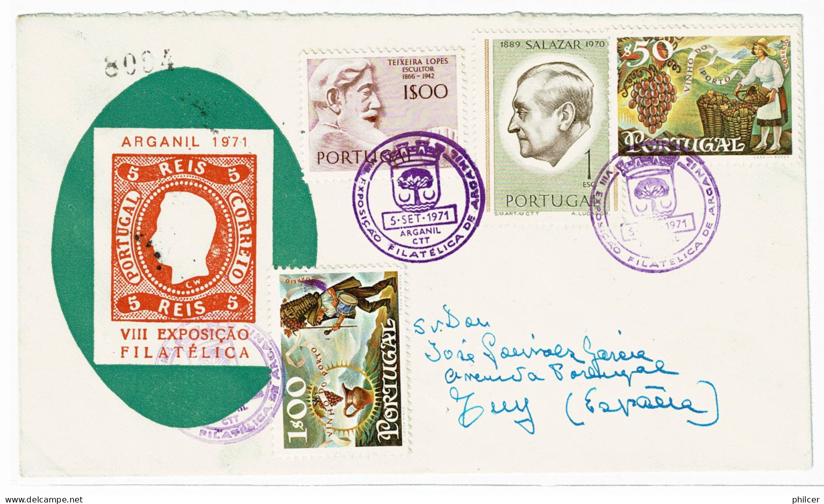 Portugal, 1971, # 1101, Para Tuy - Cartas & Documentos