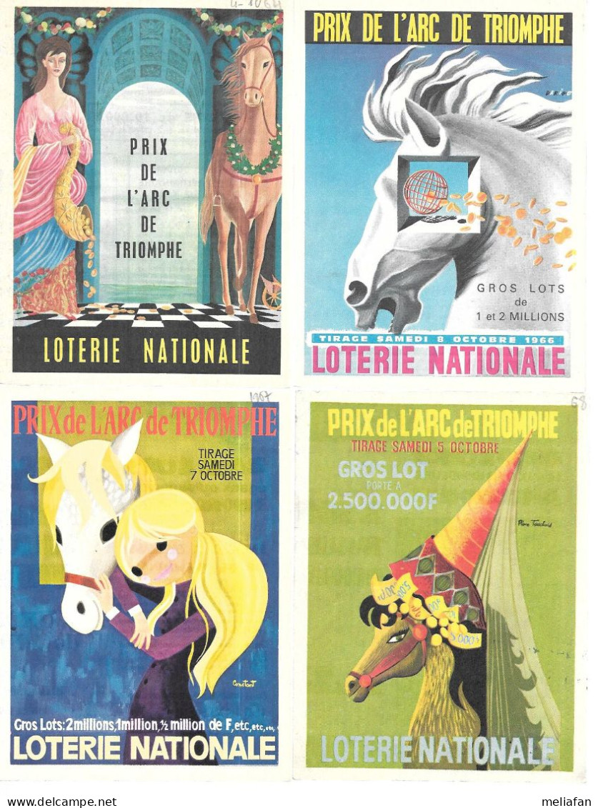 KB1808 - DEPLIANTS LOTERIE NATIONALE - PRIX DE L'ARC DE TRIOMPHE - TIERCE - PMU - Lottery Tickets