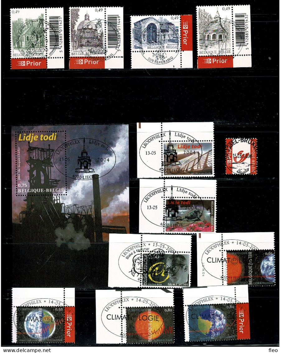 2004 3260/3263 3274 3275/3276BL111(3277) 3278:3281 3282  Postfris Met 1édag Stempel : HEEL MOOI ! MNH Avec Cachet 1er - Neufs