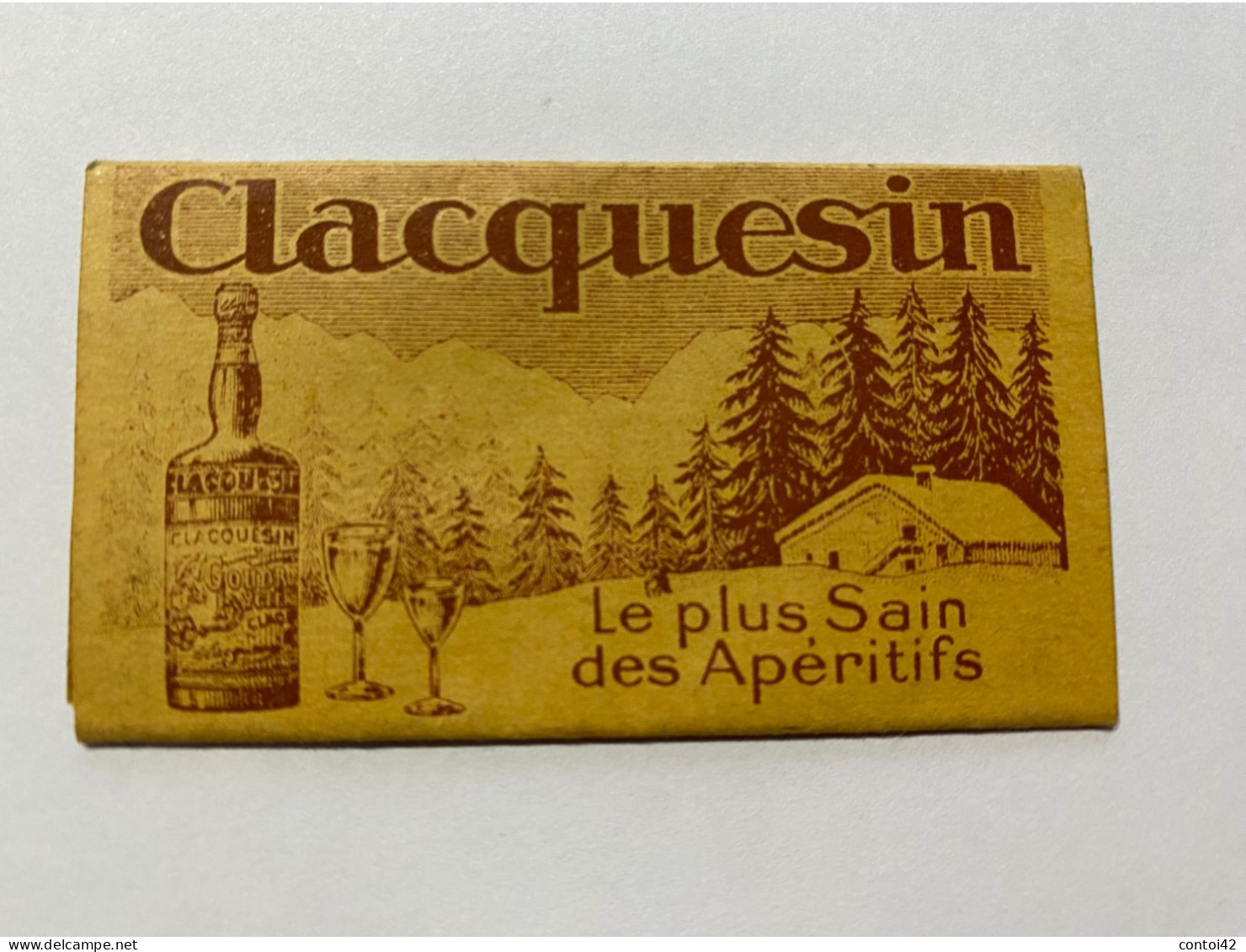 PUBLICITE CLACQUESIN APERITIF PAPIER A CIGARETTES TABAC ALCOOLS - Objets Publicitaires