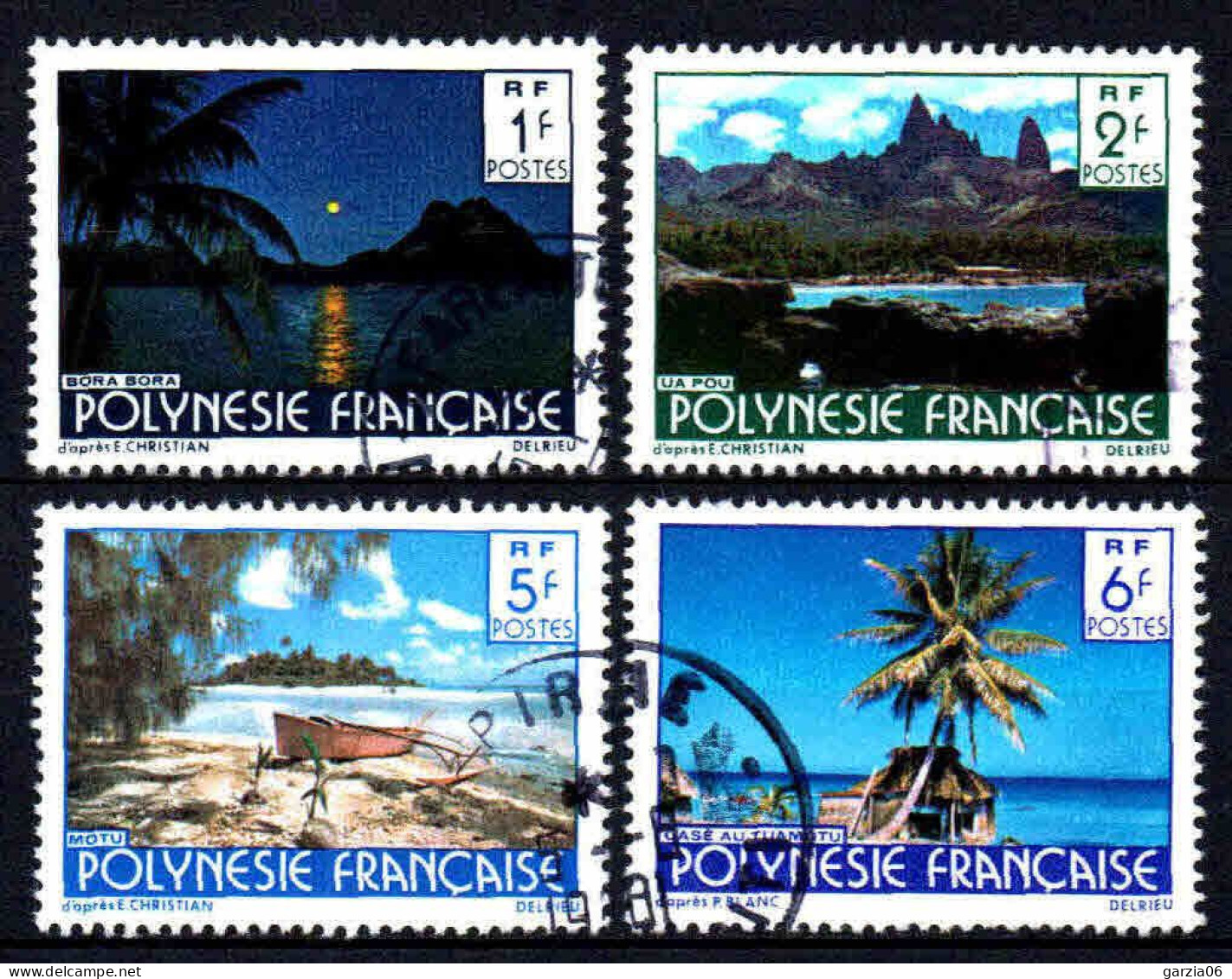 Polynésie - 1979  - Paysages -  N° 132/133/136/137  - Oblit - Used - Oblitérés