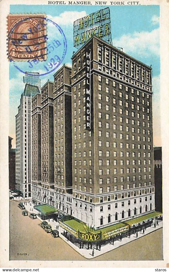 Etats-Unis - NEW-YORK City - Hotel Manger - Autres Monuments, édifices
