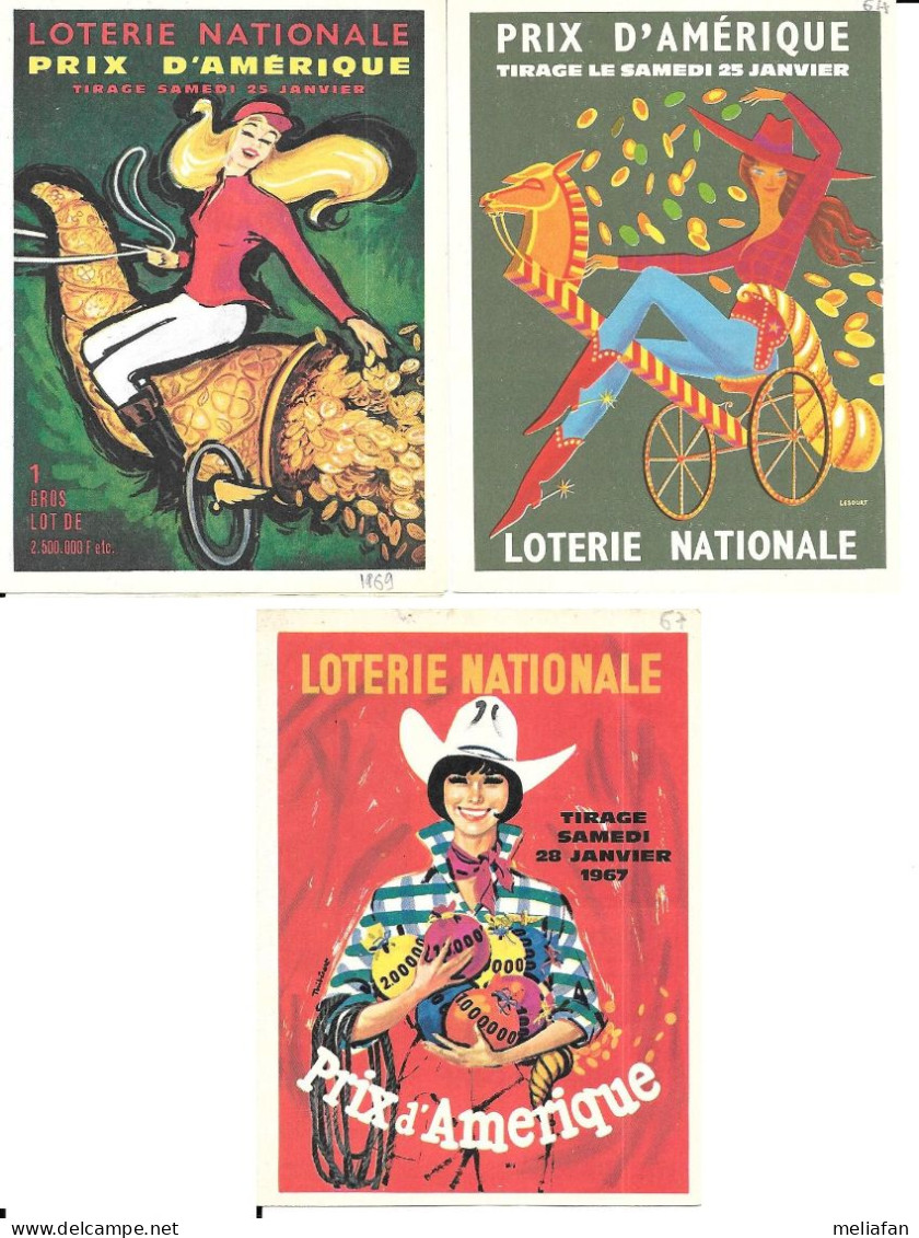 KB1801 - DEPLIANTS LOTERIE NATIONALE - PRIX D'AMERIQUE - TIERCE - PMU - Lottery Tickets