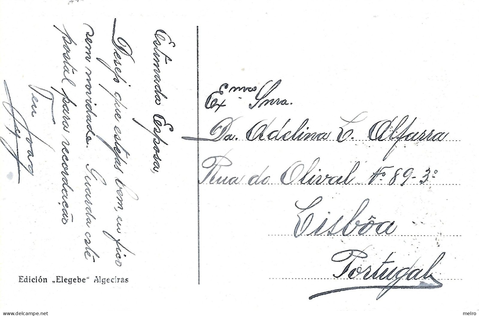 ESPAÑA - Tarjeta Postal - ALGECIRAS -Vista General Desde El Muelle Villanueva - (Datado De 5-1-1923). - Cádiz