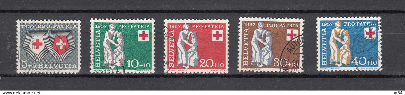 PP   1957  N° B81 à B85  OBLITERES   COTE 20.00         CATALOGUE SBK - Used Stamps