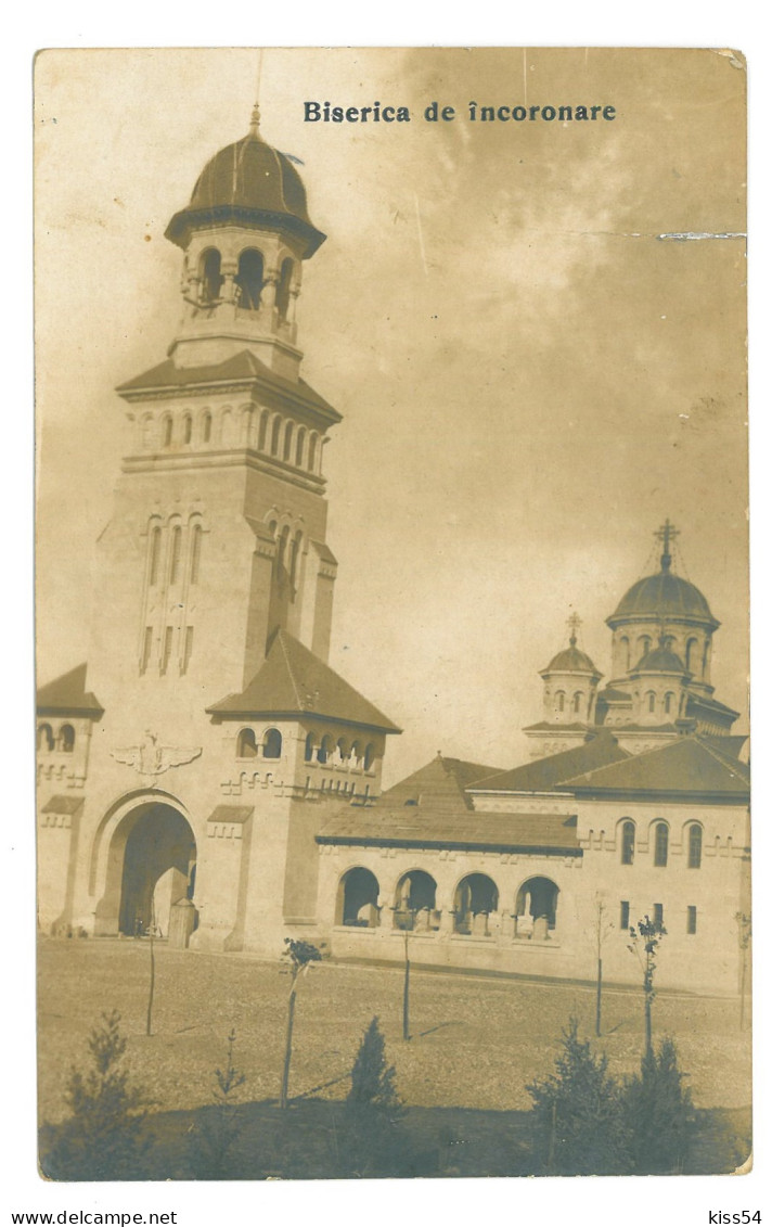 RO 63 - 16671 ALBA-IULIA, Biserica Incoronarii, Romania - Old Postcard, Real PHOTO - Used - Rumänien