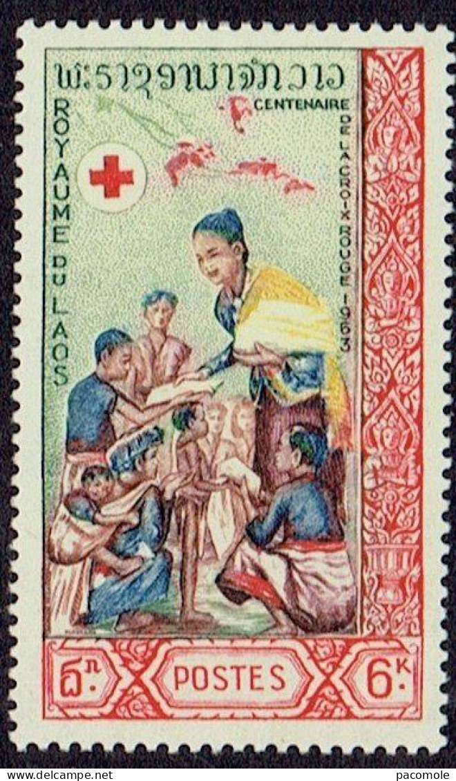 Laos - 1963 - Centenaire Croix-Rouge Inrernationale - Laos
