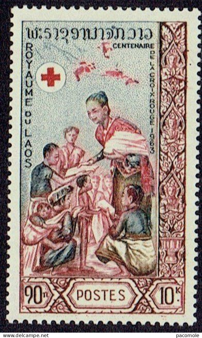 Laos - 1963 - Centenaire Croix-Rouge Inrernationale - Laos