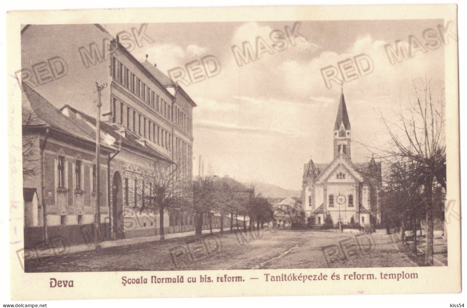 RO 63 - 23062 DEVA, Hunedoara, Biserica Reformata Si Liceul, Romania - Old Postcard - Used - 1929 - Rumänien