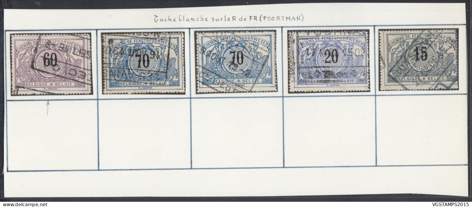 Belgique 1895 - Timbres Oblitérés Entre TR 15 Et 23 Avec Curiosité "Tâche Blanche". Qualité Mixte... (EB) AR-02415 - Oblitérés