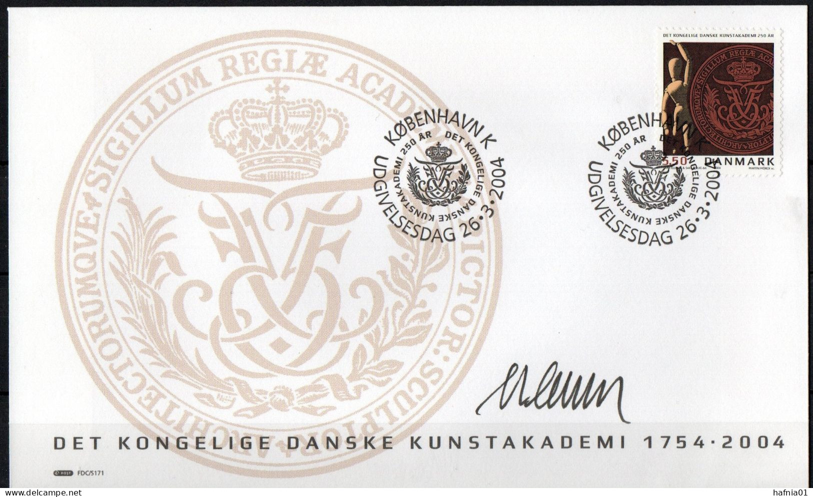 Martin Mörck. Denmark 2004. Royal Danish Academy Of Arts. Michel 1368. FDC. Signed. - FDC