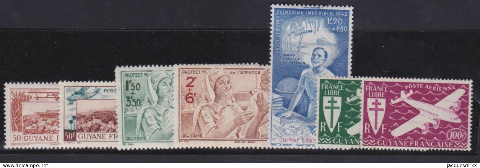 Guyane   .  Y&T   .    7 Timbres   .      *   .    Neuf Avec Gomme - Unused Stamps