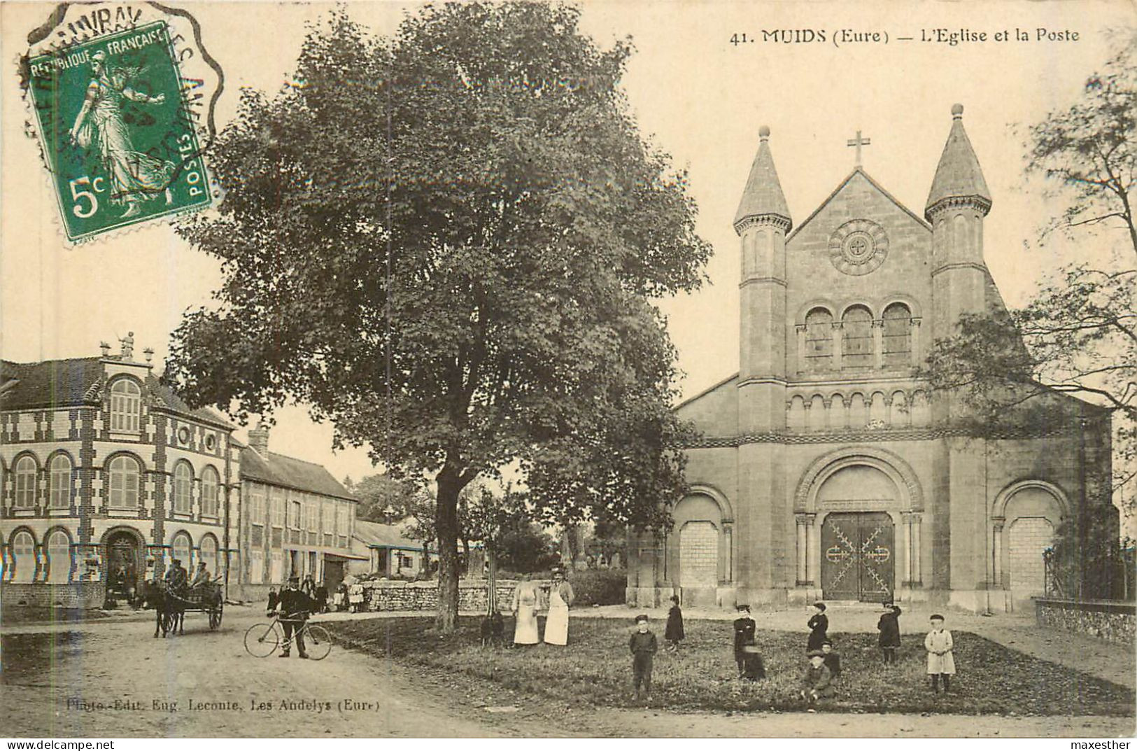 MUIDS L'église Et La Poste - Muids