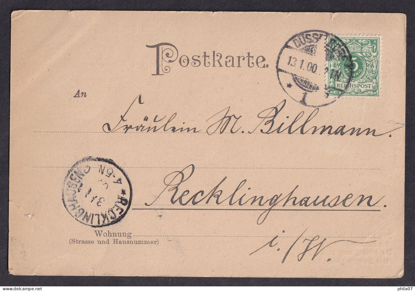 Gruss Aus Dusseldorf - Der Mai Ist ... / Dessin No. 231 / Year 1900 / Long Line Postcard Circulated, 2 Scans - Greetings From...