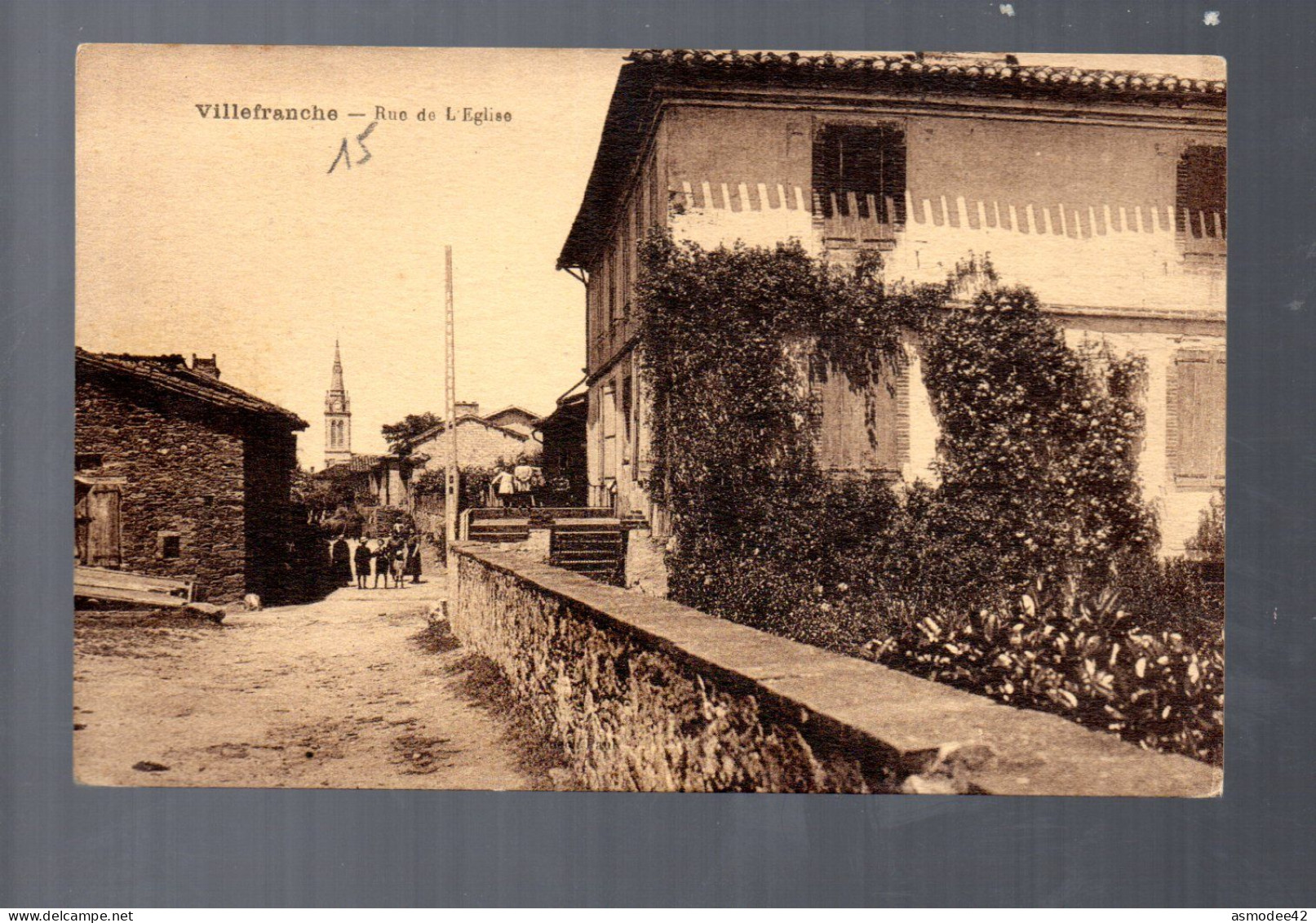 VILLEFRANCHE D ALBIGEOIS  RUE DE L EGLISE IMP PHOT  THIRIAT  BASUYAU TOULOUSE - Villefranche D'Albigeois