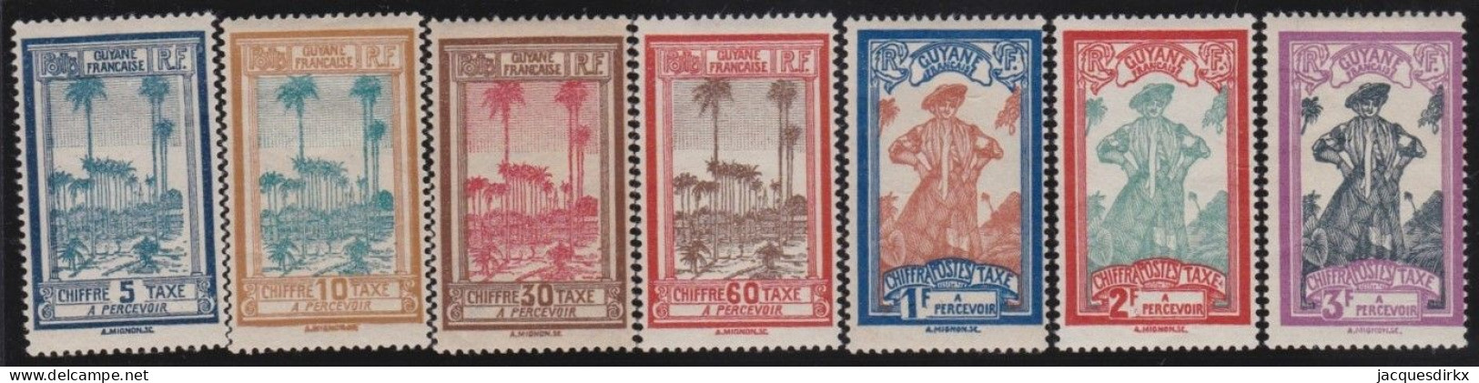 Guyane   .  Y&T   .    Taxe  7 Timbres  .      *   .    Neuf Avec Gomme - Neufs