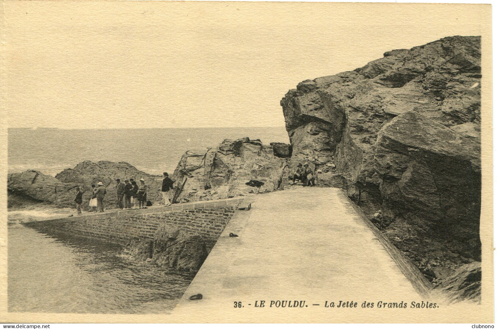 CPA  - LE POULDU - LA JETEE DES GRANDS SABLES (IMPECCABLE) - Le Pouldu