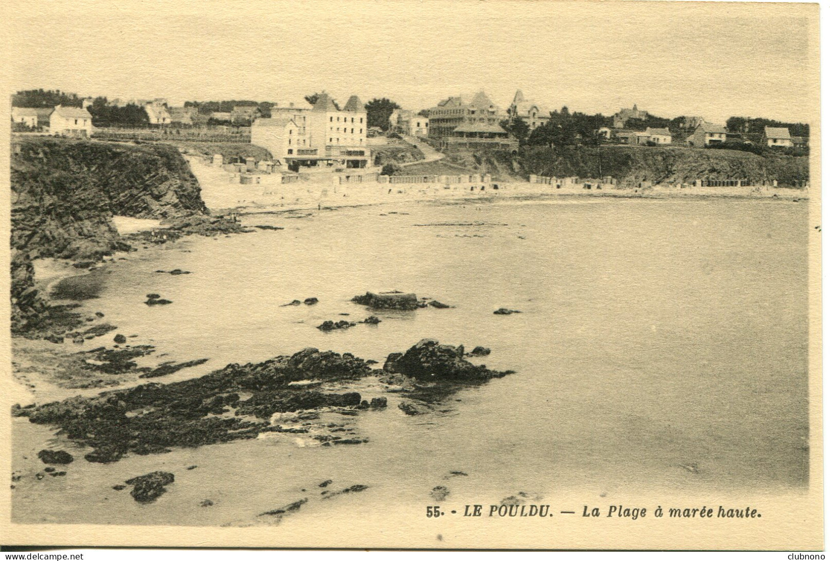 CPA  - LE POULDU - LA PLAGE A MAREE HAUTE (IMPECCABLE) - Le Pouldu