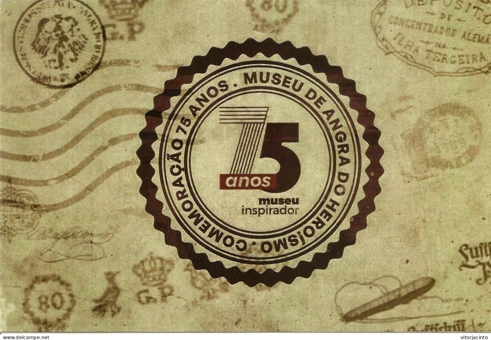 PORTUGAL - Azores - 75 Years Of The Museum Of Angra Do Heroísmo - Commemorative Postmark On Personalised Stamp - Museen