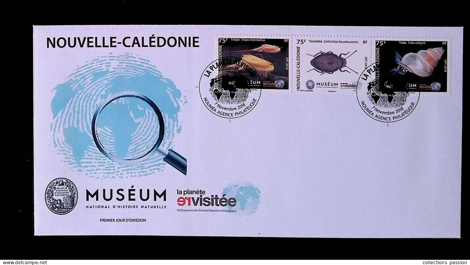 CL, FDC, Premier Jour, Nouvelle Calédonie, Nouméa Agence Philatélique, 7 Nov. 2018, La Planéte Revisitée, Frais Fr 1,95 - FDC