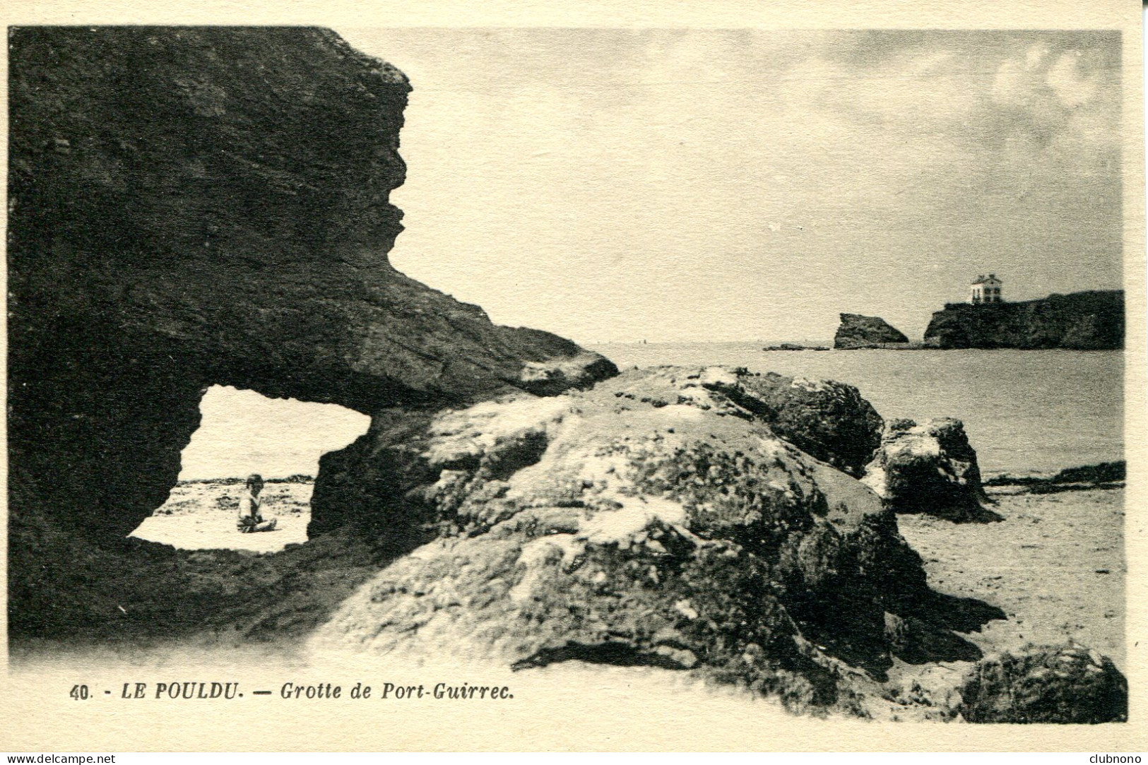 CPA - LE POULDU - GROTTE DE PORT-GUIRREC (IMPECCABLE) - Le Pouldu