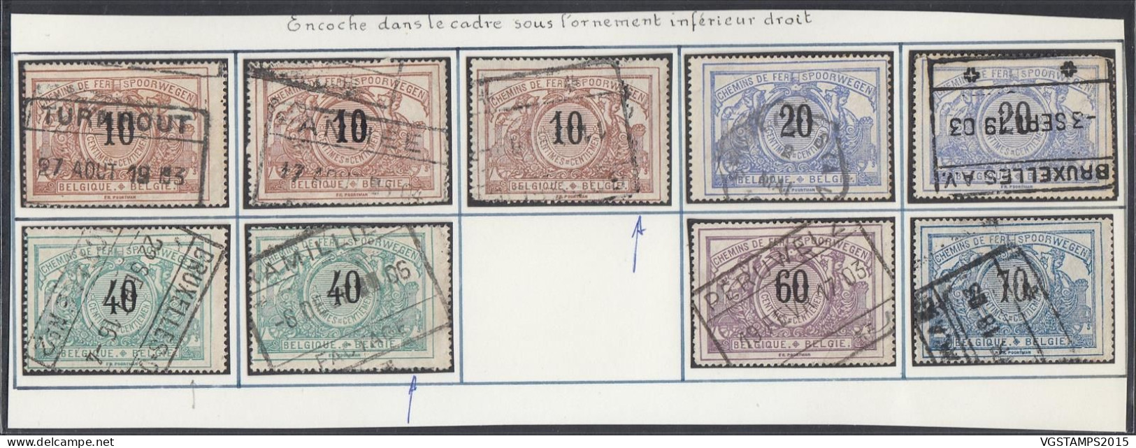 Belgique 1895 -Timbres Oblitérés Entre TR15 Et 23. Avec Variété: "Encoche". Qualité Mixte.....(EB) AR-02422 - Afgestempeld