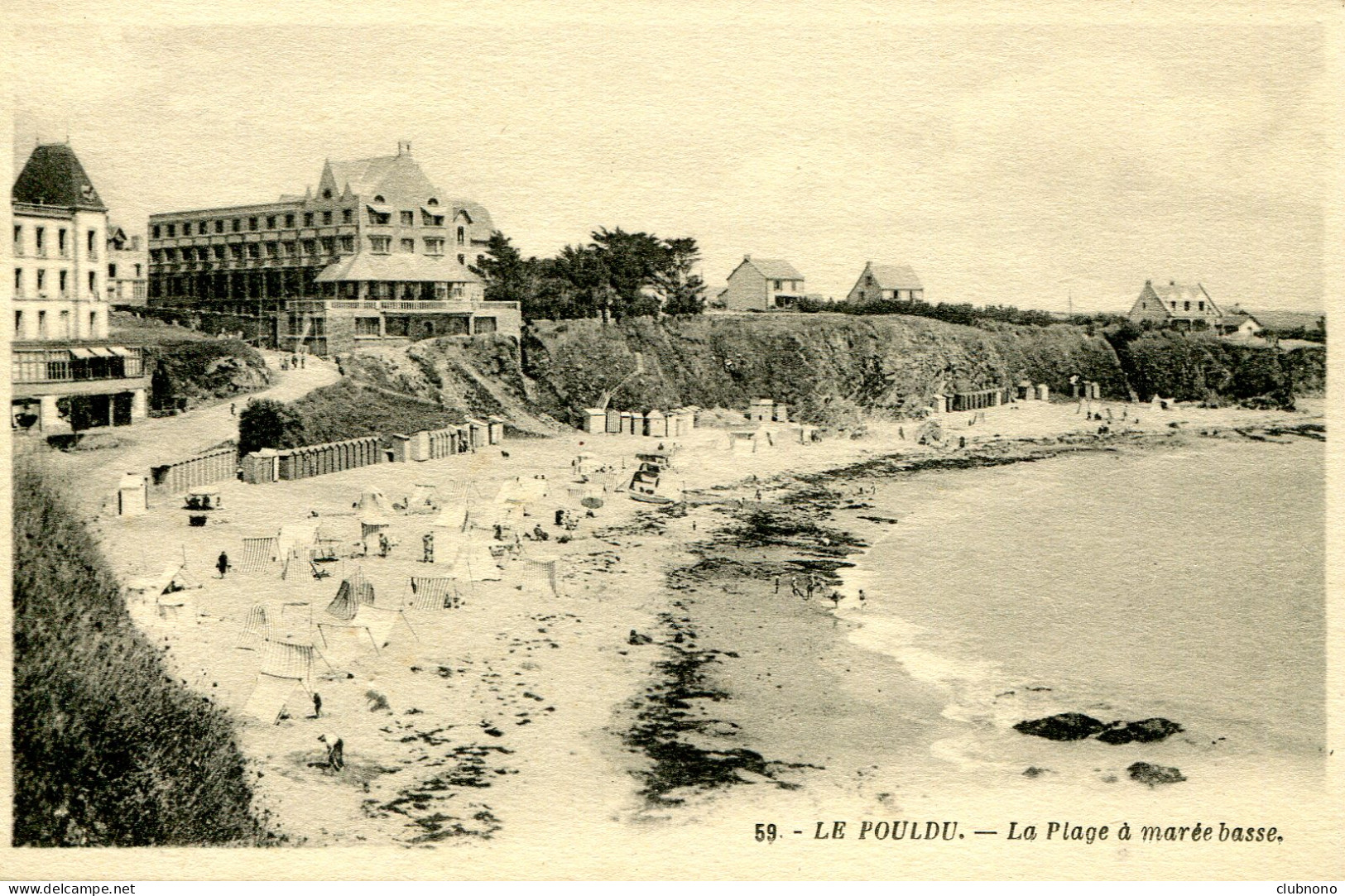 CPA - LE POULDU - PLAGE A MAREE BASSE (IMPECCABLE) - Le Pouldu