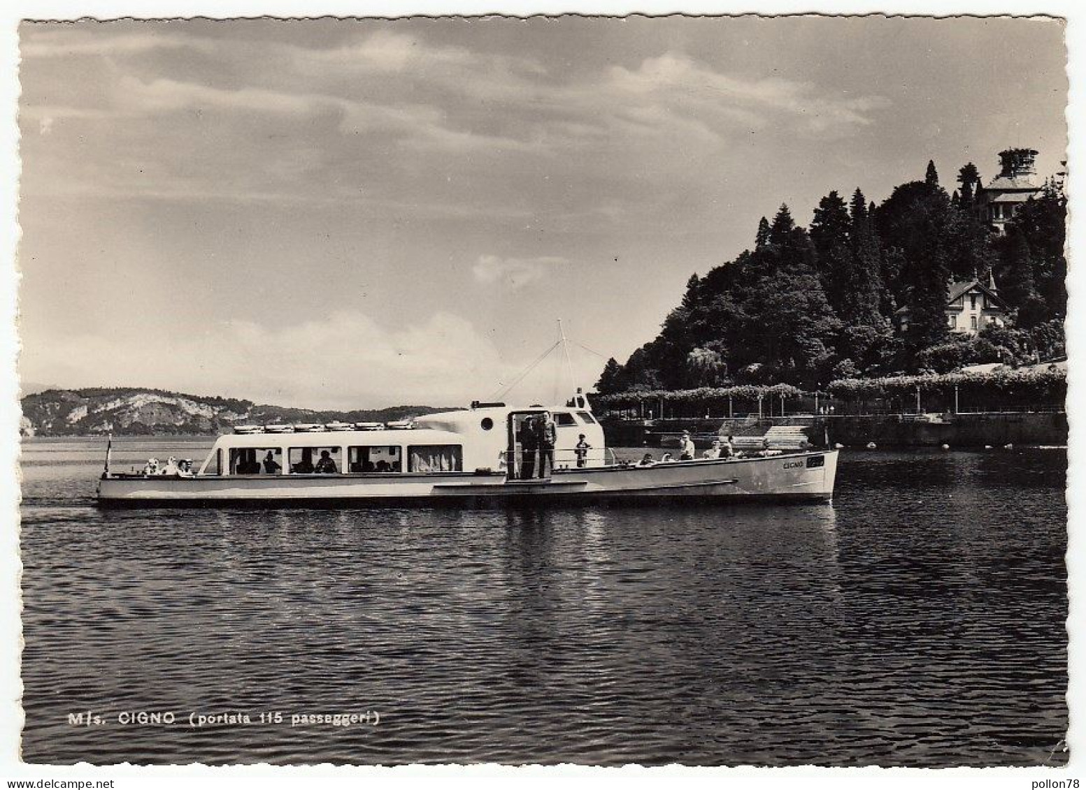 BATTELLO - TRAGHETTO - M/S CIGNO - NAVIGAZIONE LAGO MAGGIORE - VERBANIA - NOVARA - VARESE - Vedi Retyro - Ferries