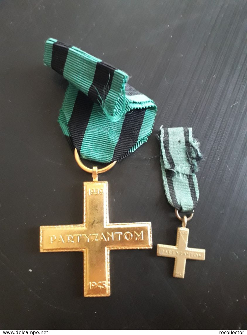 Krzyż Partyzancki - Medal + Miniature - Autres & Non Classés