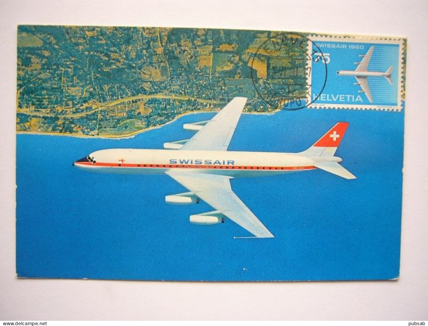 Avion / Airplane / SWISSAIR / Douglas DC-8 / Carte Maximum - 1946-....: Moderne