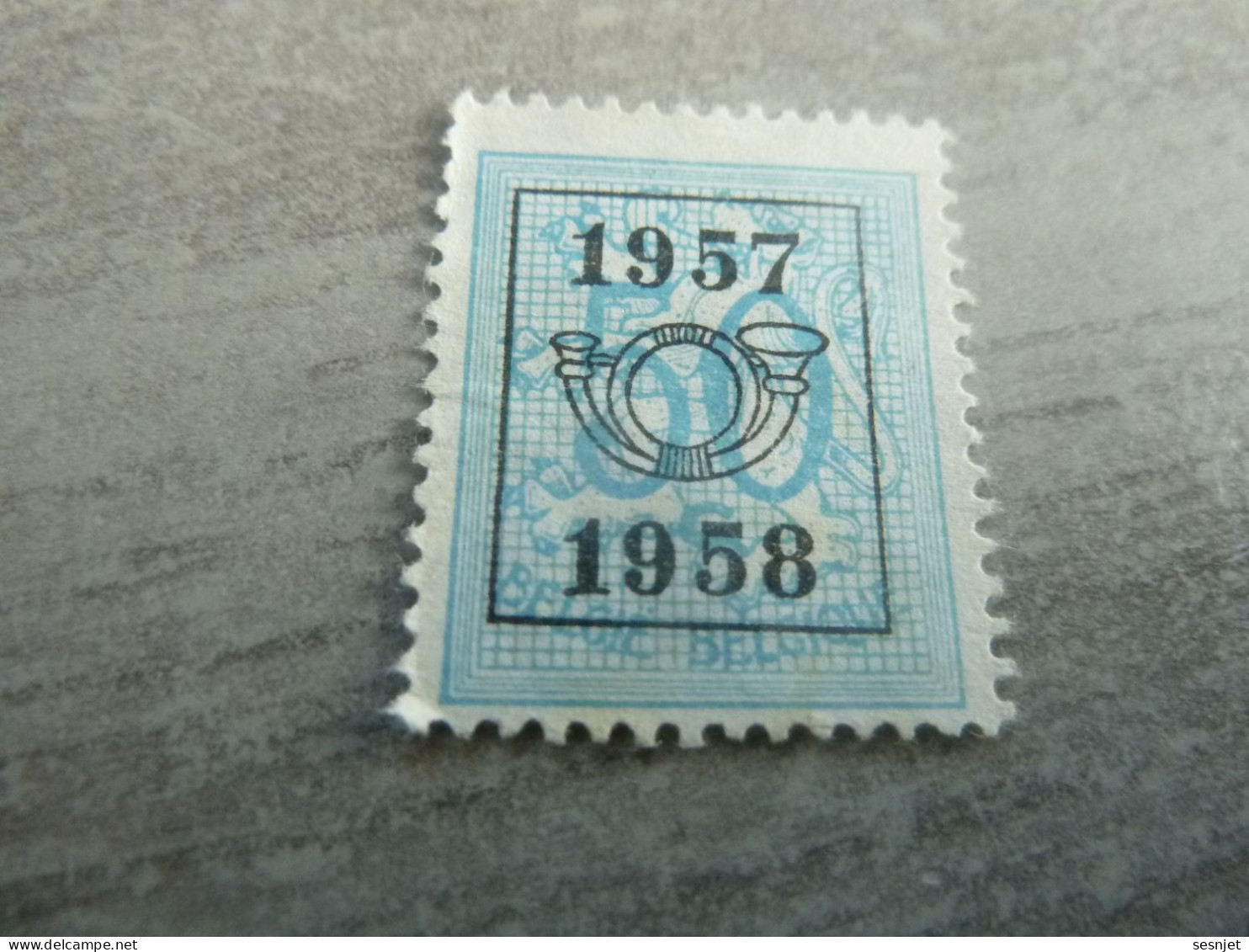 Belgique - Lion - Préoblitéré - 50c. - Bleu Clair - Neuf - Année 1957 - 58 - - Typos 1951-80 (Chiffre Sur Lion)