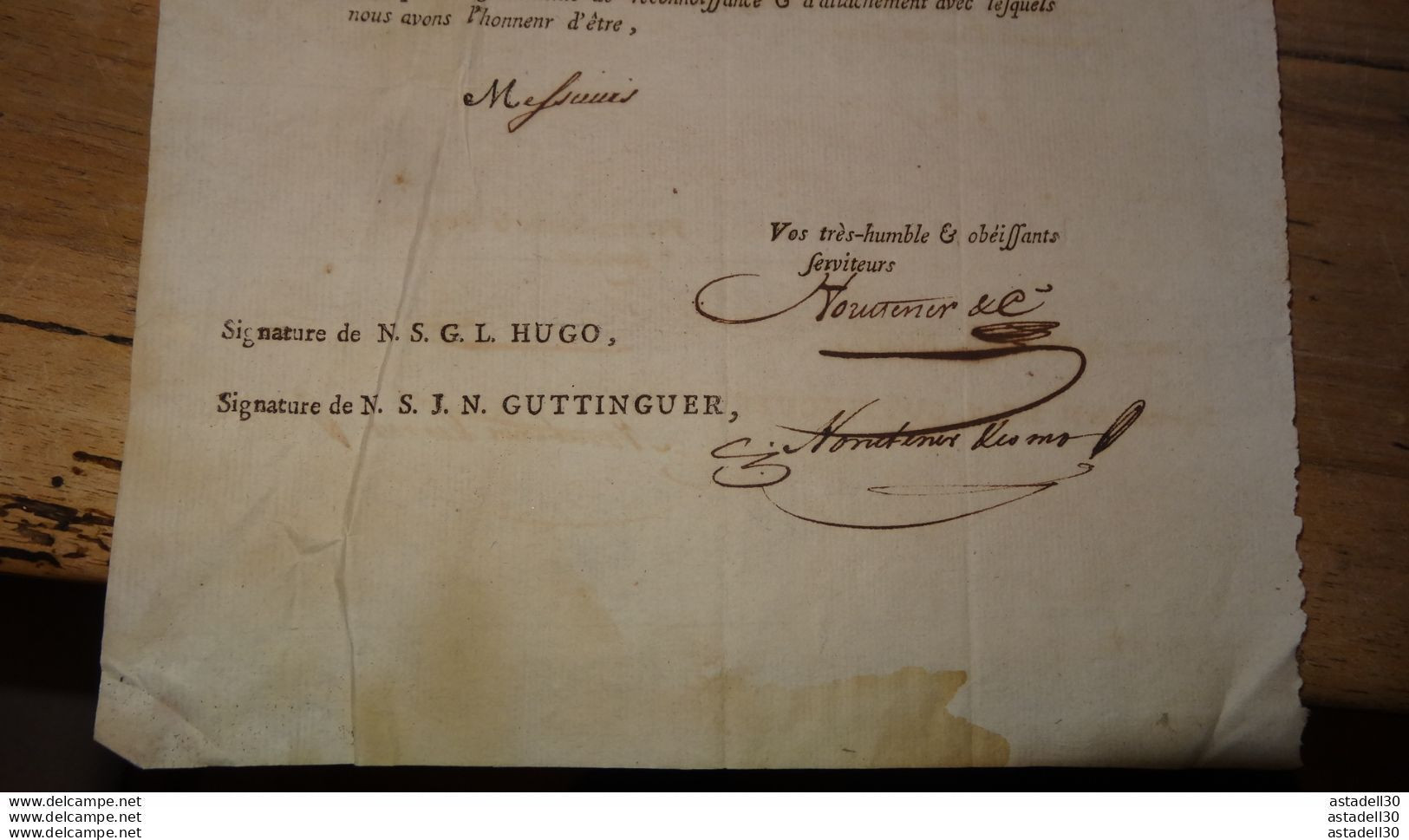 Fermeture Boutique A ROUEN En 1788 - Gonzebat, Guttinguer, Binder, Hugo ............. CL9-19a - ... - 1799