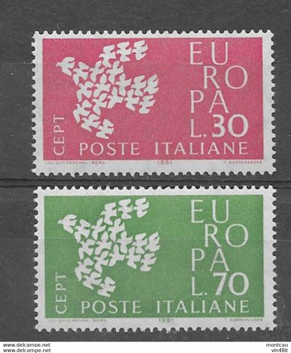 1961 - ITALIA REPUBBLICA -   EUROPA  -  SERIE COMPLETA DI 2 VALORI -   SINGOLI - NUOVO - 1961-70: Ungebraucht