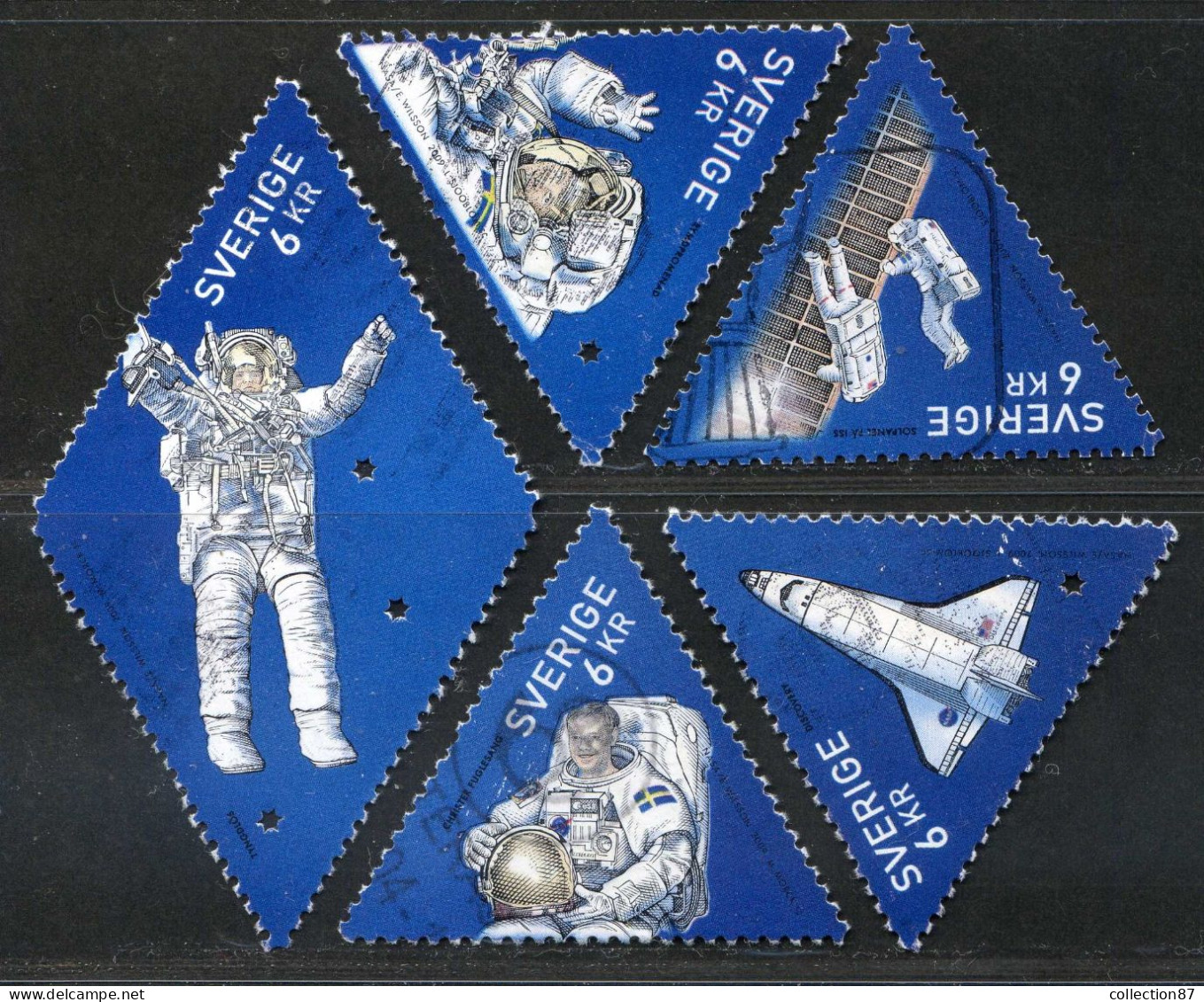 Réf 77 < SUEDE < Yvert N° 2696 à 2700 Ø < Année 2009 Used SWEDEN < Espace Christer Fuglesang Premier Astronaute Suédois - Usati