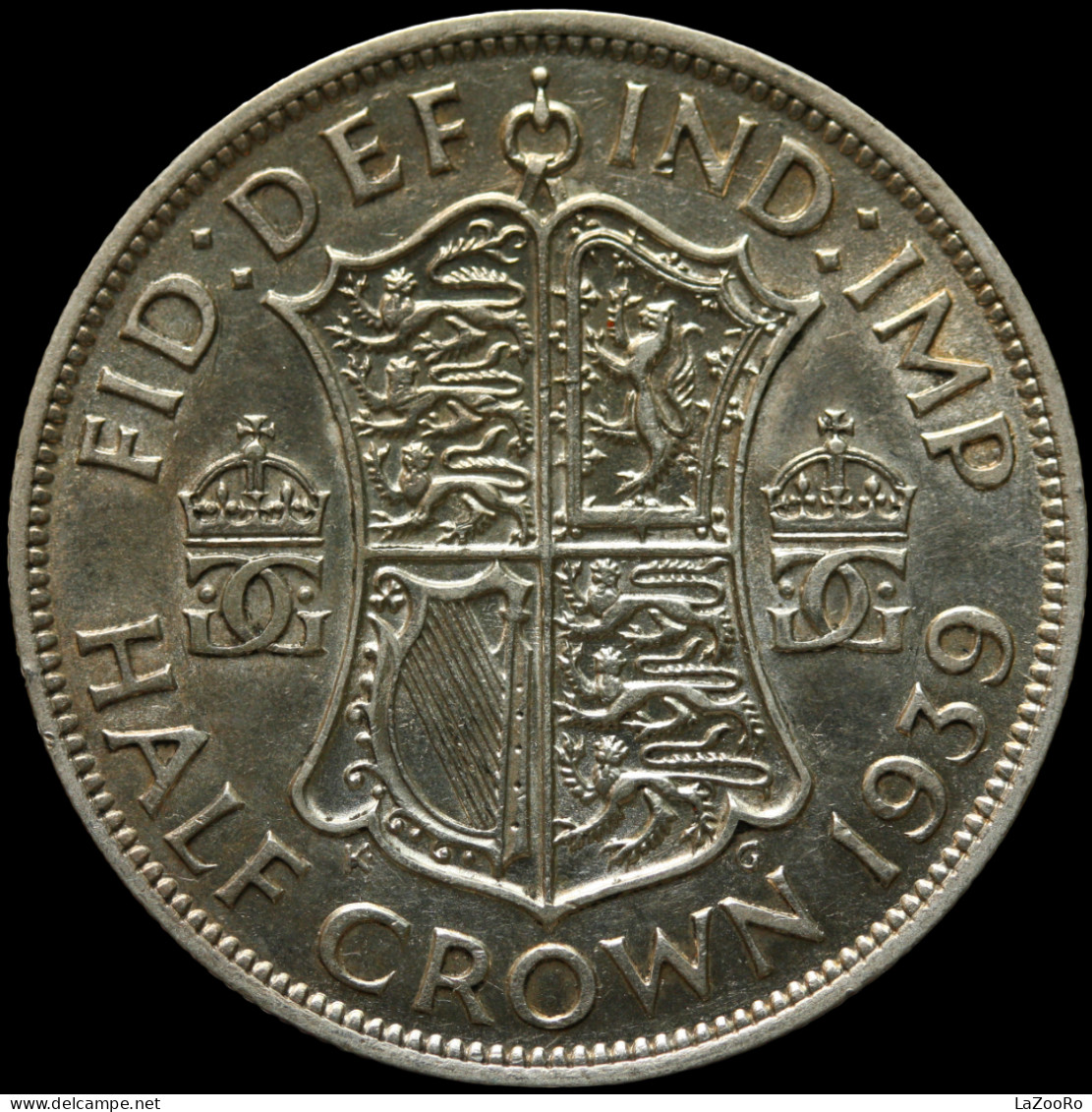 LaZooRo: Great Britain 1/2 Crown 1939 XF / UNC - Silver - K. 1/2 Crown