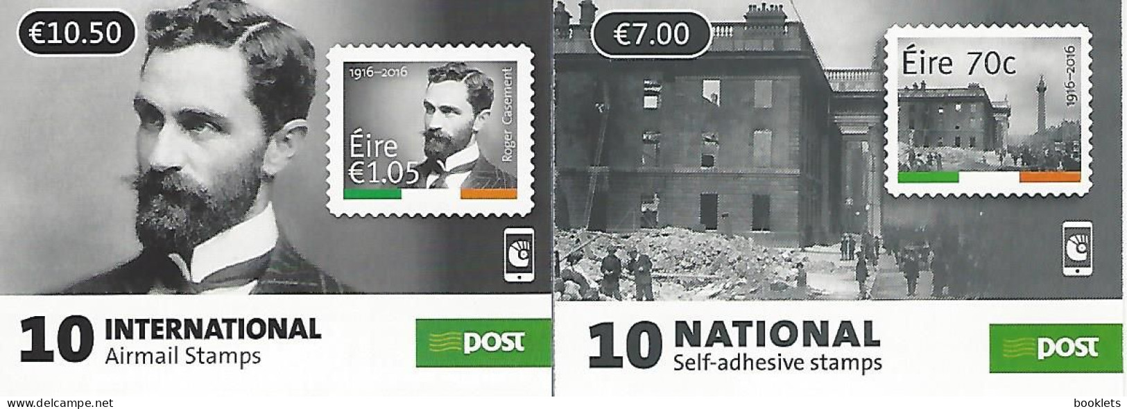 IRELAND, Booklet 195/196, 2016, New Definitives - Markenheftchen