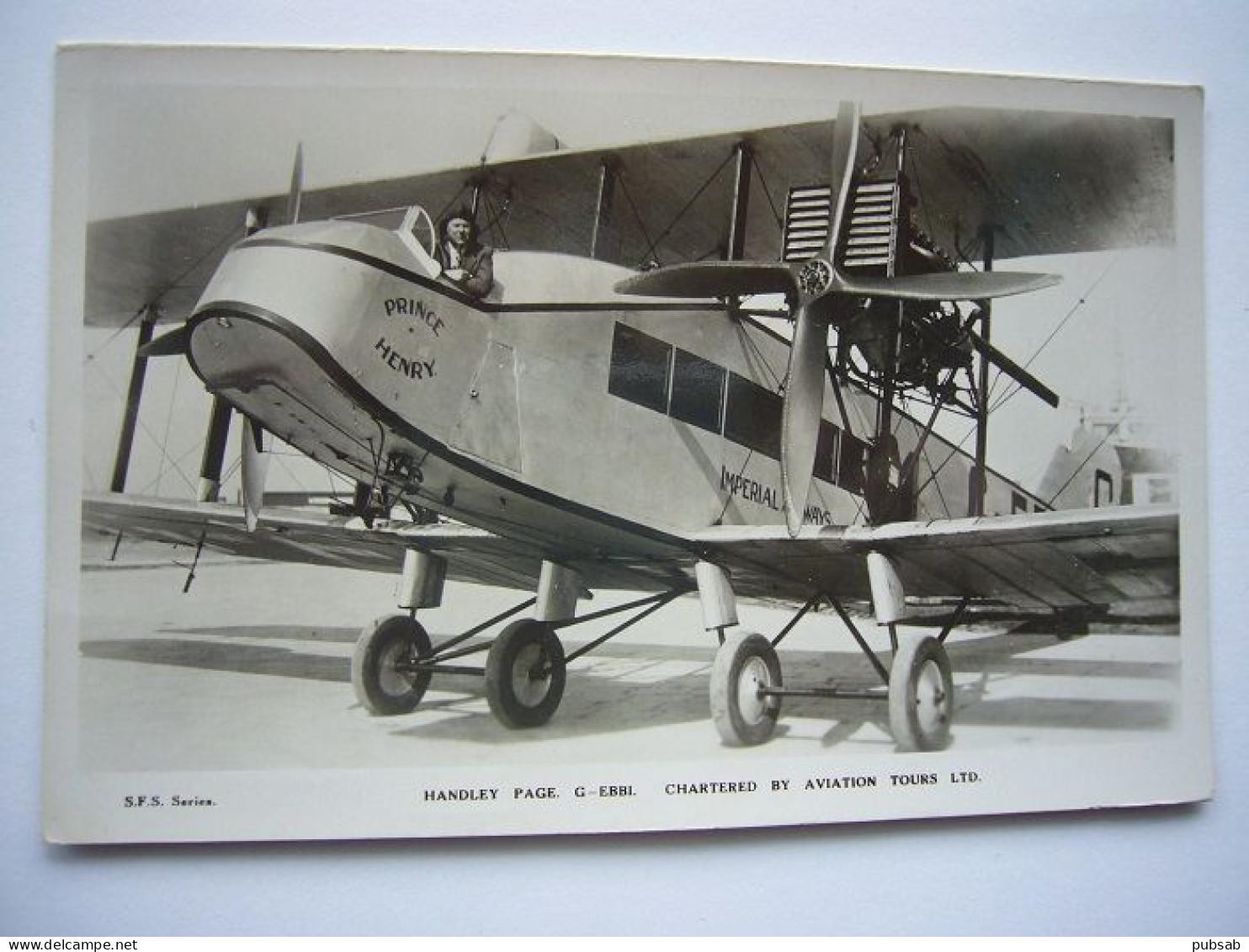 Avion / Airplane / IMPERIAL AIRWAYS / Handley Page / Charterd By Aviation Tours Ltd - 1914-1918: 1ère Guerre