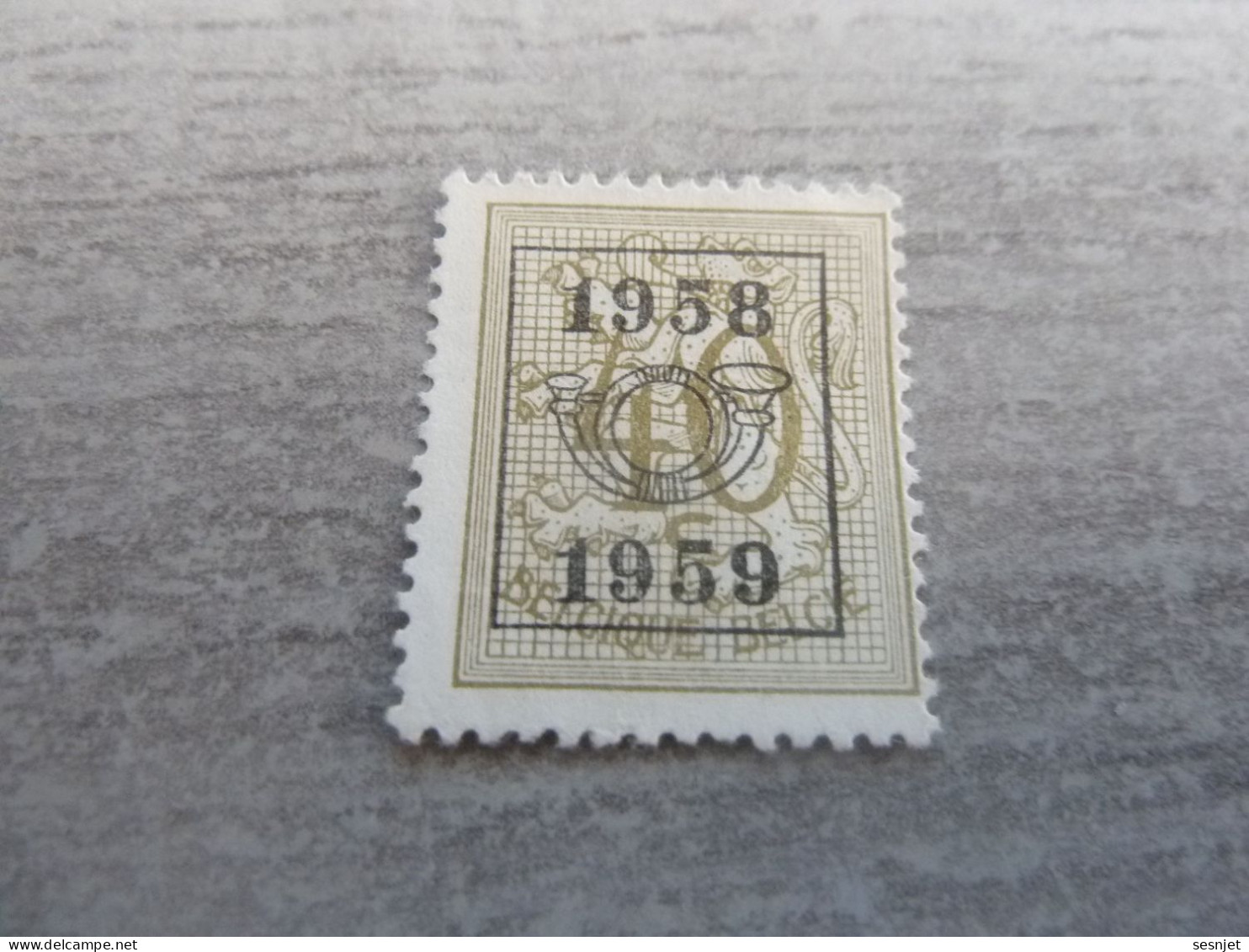 Belgique - Lion - Préoblitéré - 40c. - Olive - Neuf - Année 1958 - 59 - - Typografisch 1951-80 (Cijfer Op Leeuw)