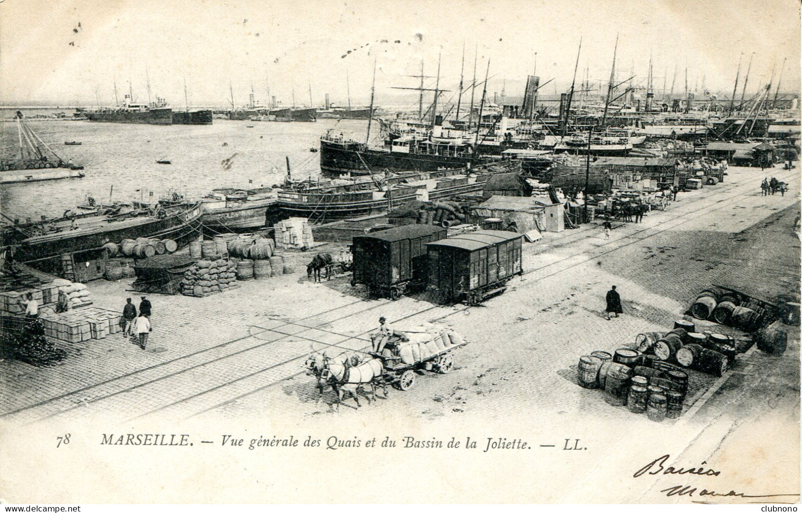 CPA  -  MARSEILLE - VUE GENERALE DES QUAIS ET DU BASSIN DE LA JOLIETTE - Joliette