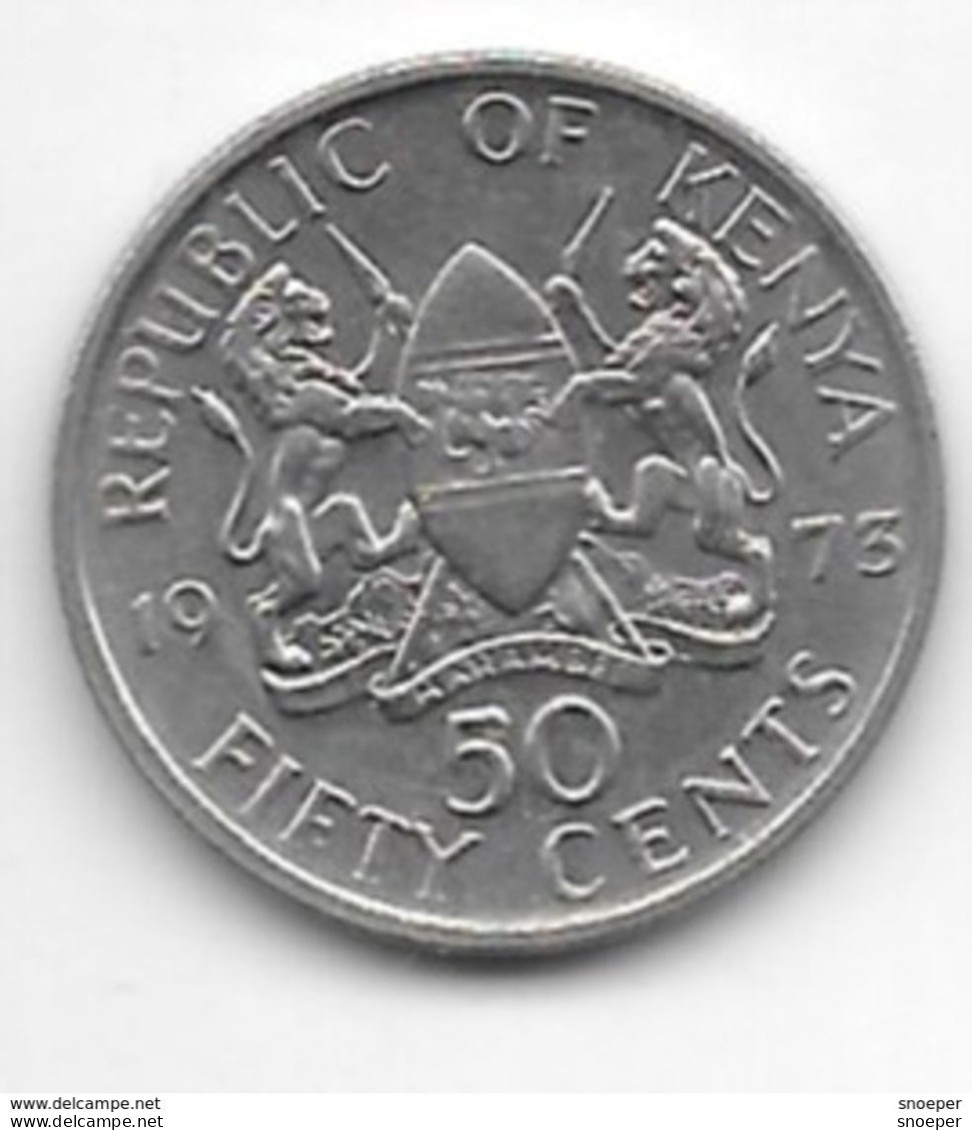 *kenya 50 Cents 1973  Km 13  Xf+ !!! - Kenia