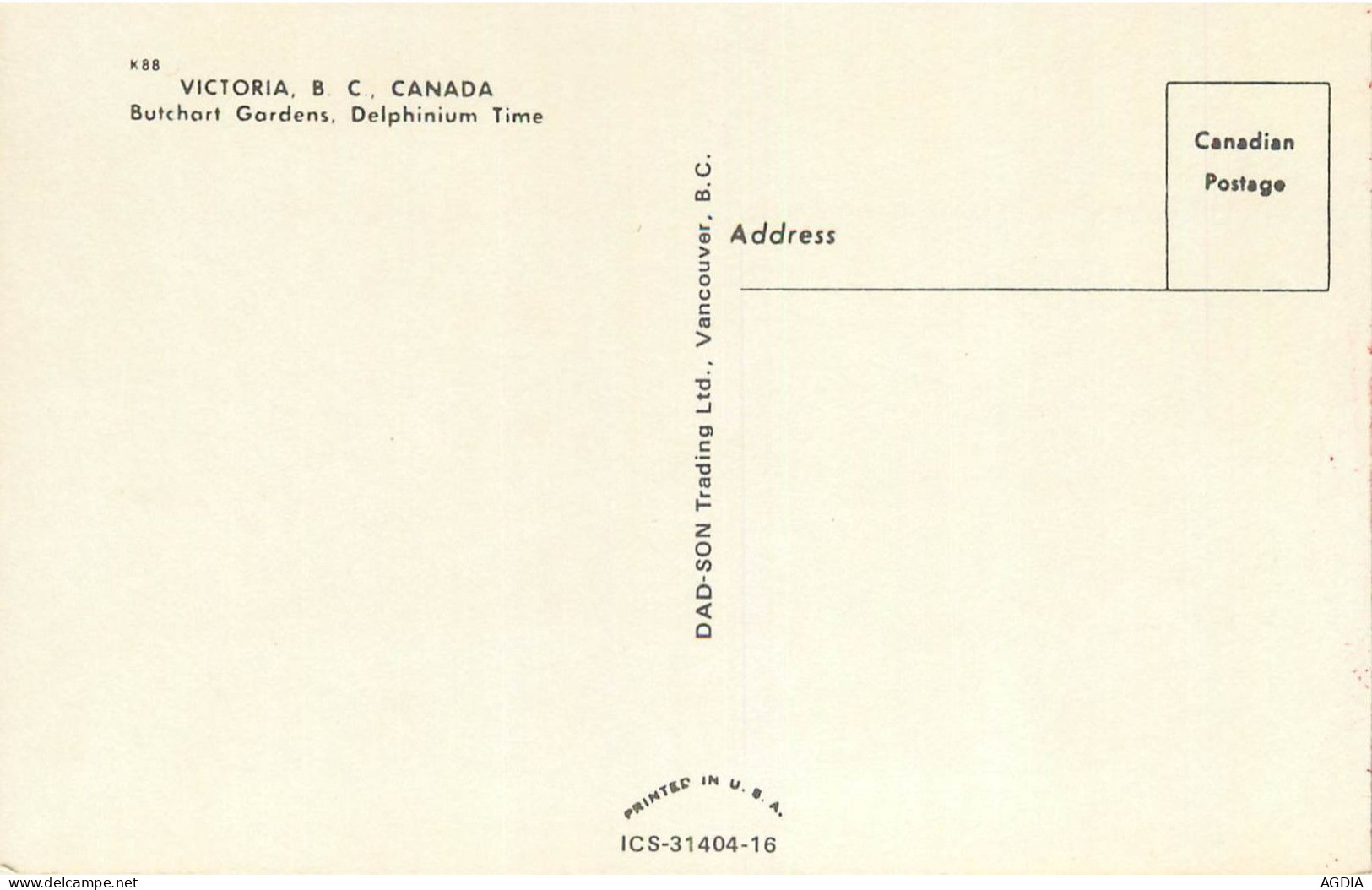 THE BUTCHART GARDENS,VICTORIA ,B.C. - CANADA - LOT DE 14 CARTES POSTALES - FLEURS -