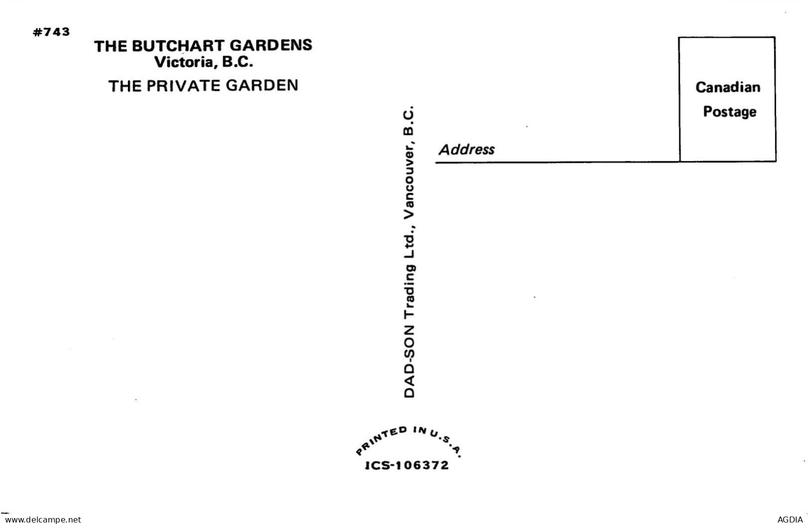 THE BUTCHART GARDENS,VICTORIA ,B.C. - CANADA - LOT DE 14 CARTES POSTALES - FLEURS -