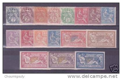 FRANCE ANNEE COMPLETE 1900 NEUVE Xx TTB, 17 TIMBRES VALEUR: 4843€ - ....-1939