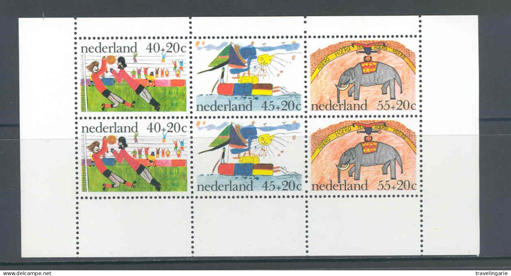 Netherlands 1976 Children Stamps Circus, Soccer Yv BF 15 MNH ** - Blocks & Sheetlets