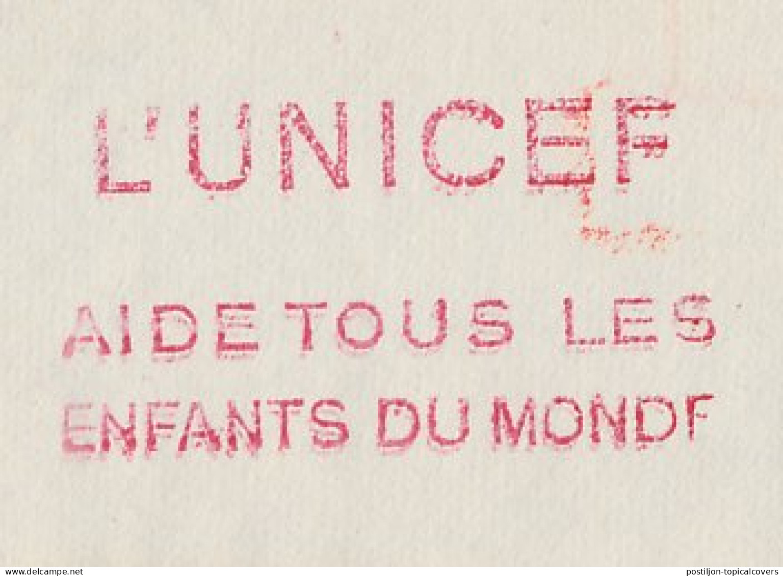 Meter Top Cut France 1959 UNICEF - Help All The Children Of The World - VN