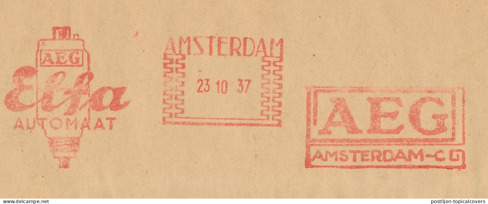 Meter Cover Netherlands 1937 Fuse - AEG - Elfa - Electricity - Other & Unclassified
