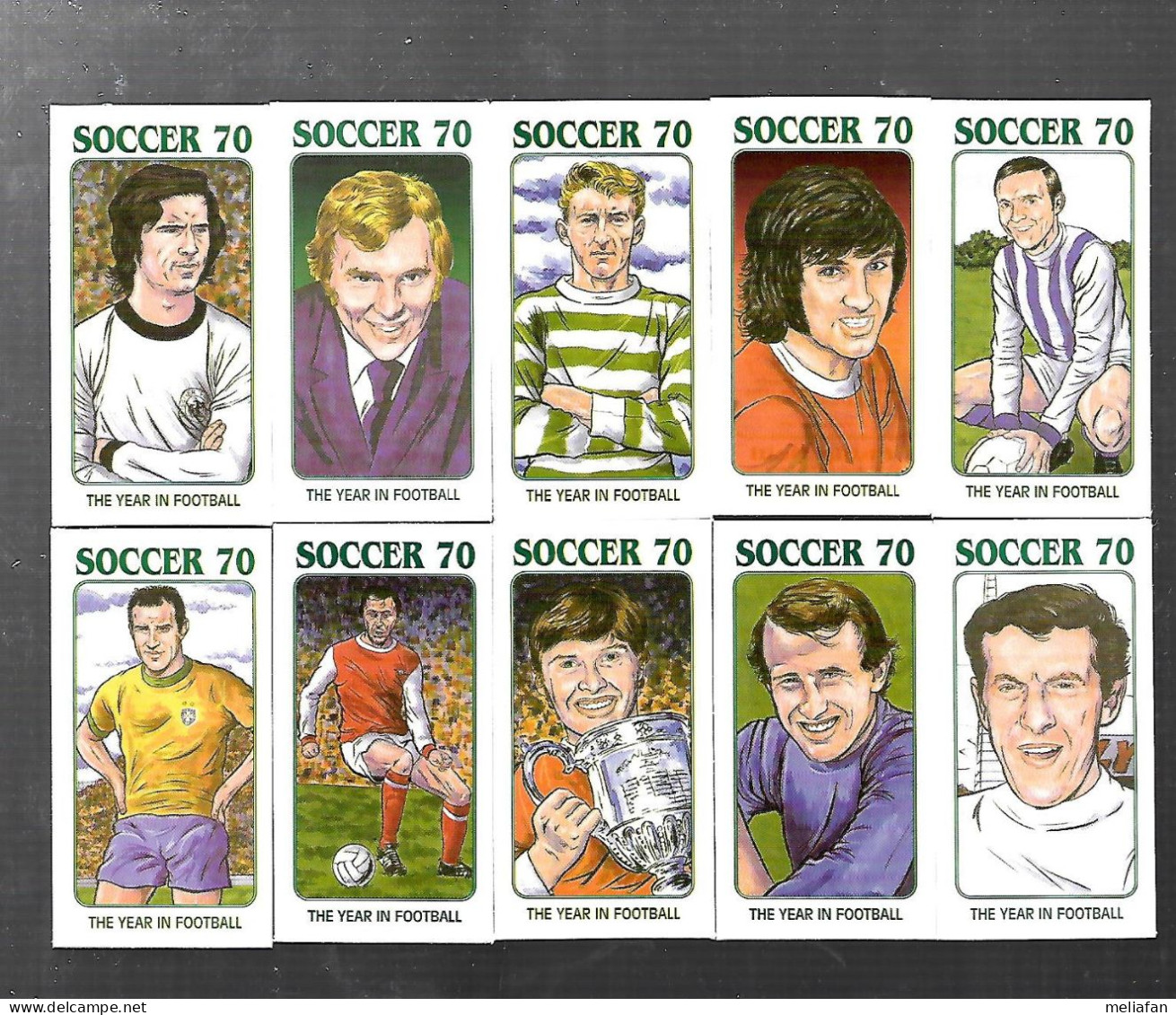 Y416 - SERIE COMPLETE PHILIP NEILL - SOCCER 70 - GERSON - GERD MULLER - GEORGES BEST - ALAN MULLERY - BOBBY MOORE... - Trading Cards