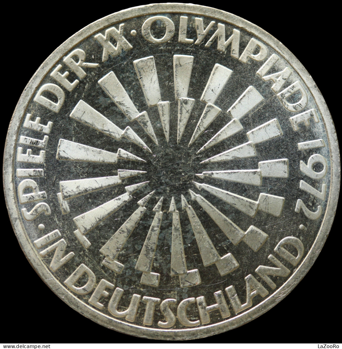 LaZooRo: Germany 10 Mark 1972 F PROOF Olympics - Silver - Commemorations