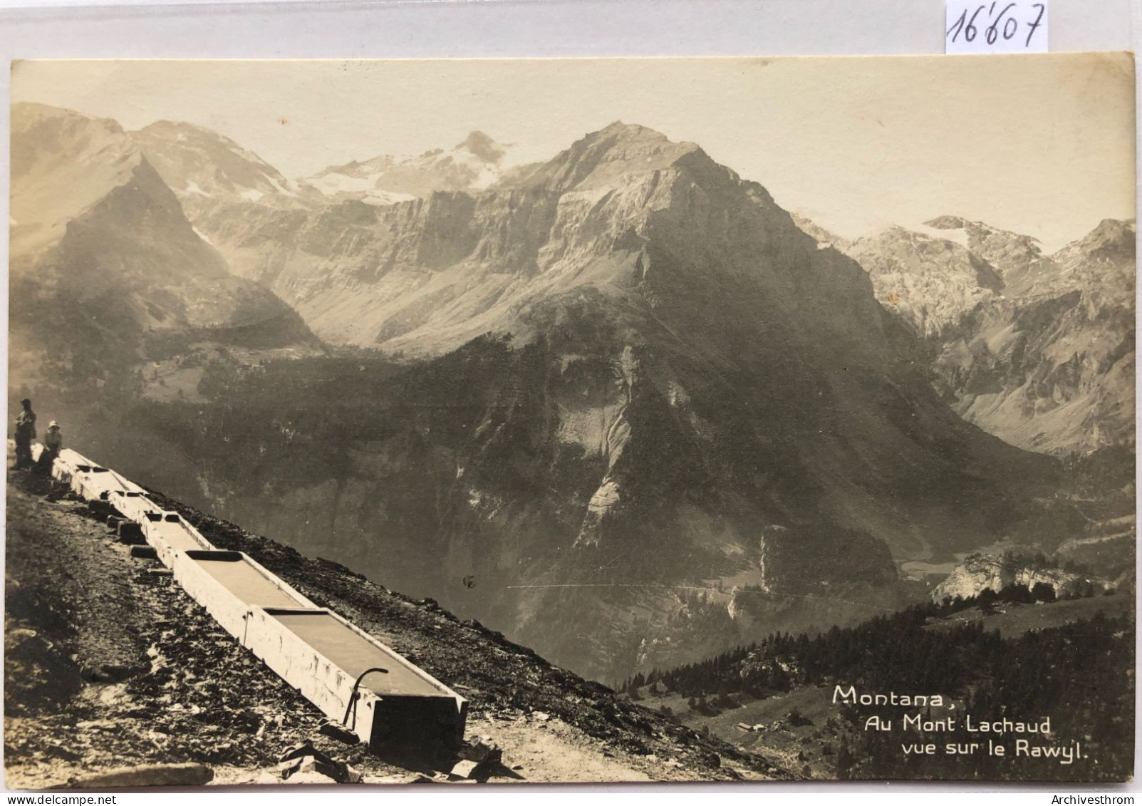 Montana - Au Mont Lachaud : Abreuvoir à étages ; Vue Sur Le Rawyl (16'607) - Crans-Montana