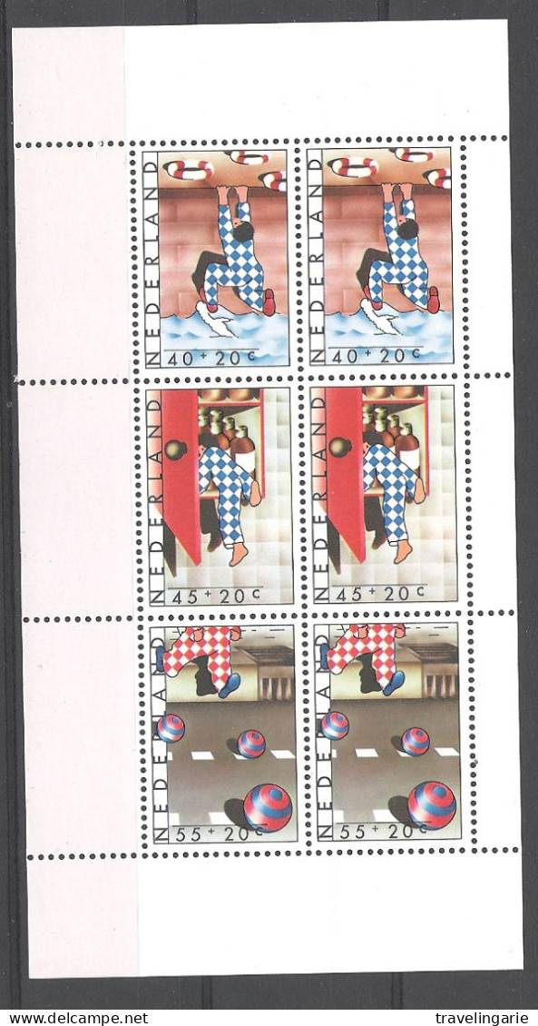 Netherlands 1977 Children Stamps Safety Yv BF 17 MNH ** - Unfälle Und Verkehrssicherheit